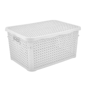 Кошик 1,25л mini з кришкою білий Pearl ELIF