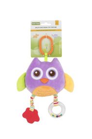 Багатофункціональна мяка іграшка-прорізувач Сова Baby Team 8533 Фіолетовий shop (2000902825303)