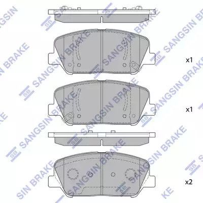 Колодки передні гальмівні Optima (TF), Hi-Q (SP1403) (58101-4CA10)