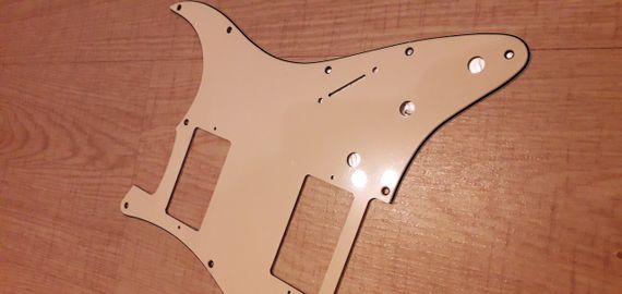 Пикгард бекплейт для электогитары HH Fender Stratocaster ST China бежевый на АМЕРИКУ | Зображення 7