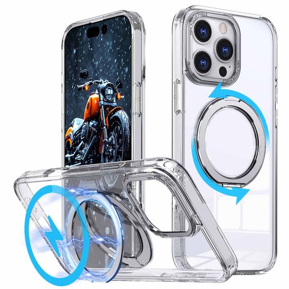 Чехол TPU+PC Empire with MagSafe and Ring для Apple iPhone 16 Pro (6.3") Clear | Зображення 1