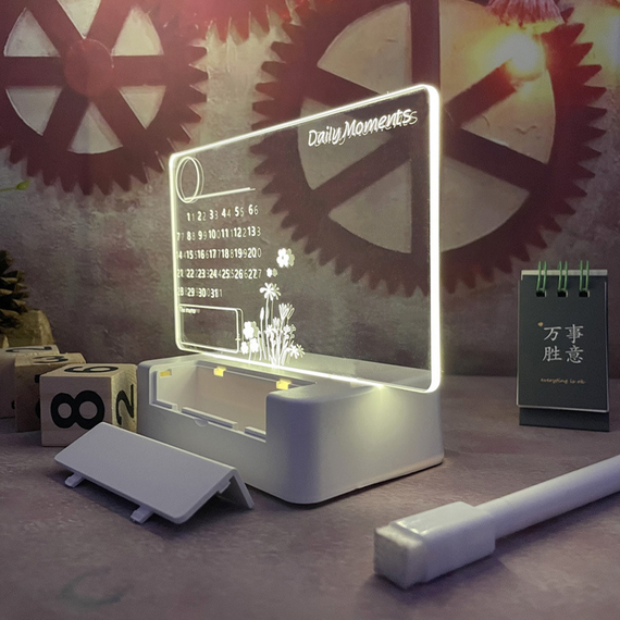 Креативная светодиодная ночная мягкая лампа для заметок Mijia Calendar USB с ручкой (sv2529) | Зображення 2