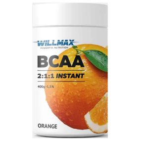 Амінокислота BCAA для спорту Willmax BCAA 2:1:1 400 g /80 servings/ Orange