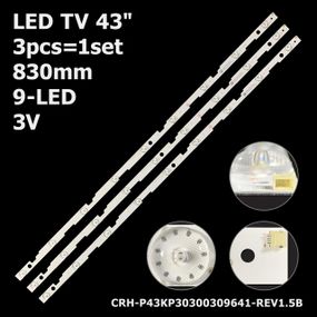 LED підсвітка TV 43" inch 830mm 9-led 3V CRH-P43KP30300309641 RF-AJ430S30-0901S-09 LC-43UI7552E 3шт.