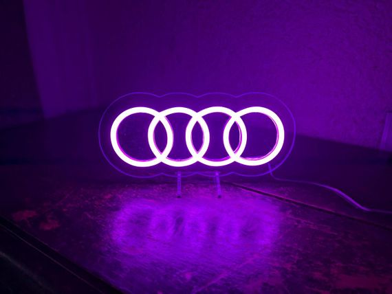 Неоновый светильник Audi 270х120 16 цветов пульт acr-n000123 | Зображення 5