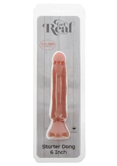 Реалістичний фалоімітатор із присоскою ToyJoy Get Real Starter Dong, бежевий, 16 × 3 см Sex Aura | Зображення 5