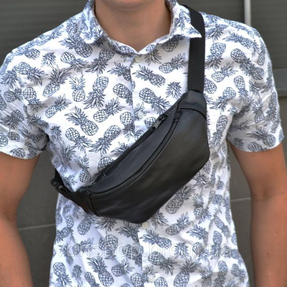 Міська бананка для чоловіків, Зручна шкіряна чоловіча барсетка, Бананка для повсякденного життя EL-31 | Зображення 4