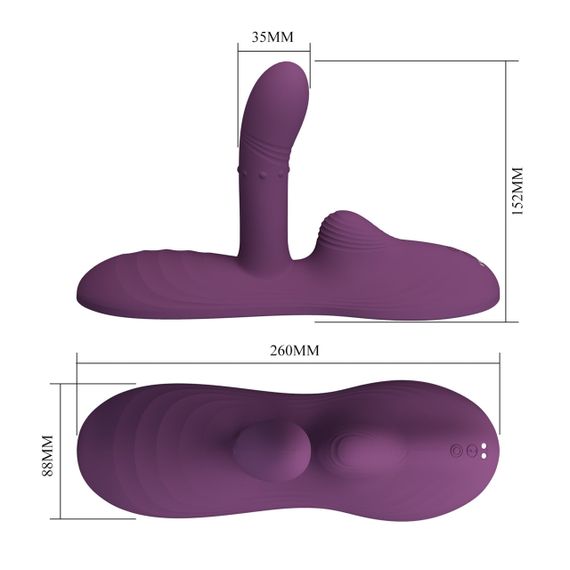 Вібромасажер - Pretty Love Luka Heating Sit-Down Pad Vibrator Sex Aura | Зображення 5