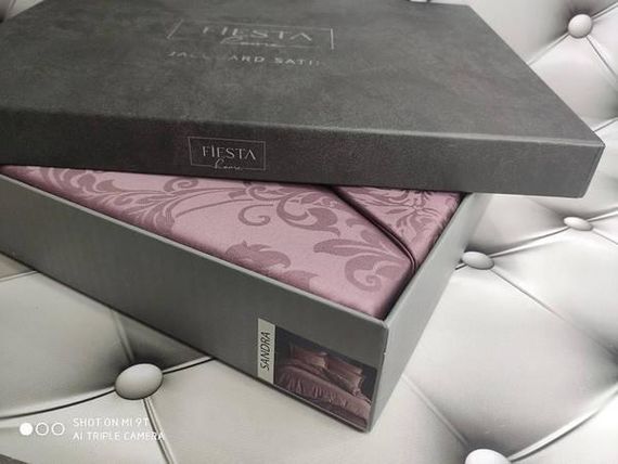 Постільна білизна Fiesta Sandra kapichino Жаккард Бавовна Євро розмір (4 наволочки)