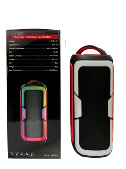 Портативная Bluetooth колонка JQS4407 20Вт с RGB подсветкой и двумя динамиками | Зображення 2