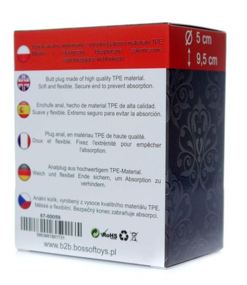 Анальний плаг Boss Series - Bubble Plug Large Black, BS6700059 Sex Aura | Зображення 3