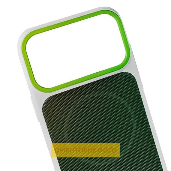 Чохол TPU TechWoven Hybrid with MagSafe для Apple iPhone 17 (6.3") White / Green | Зображення 1
