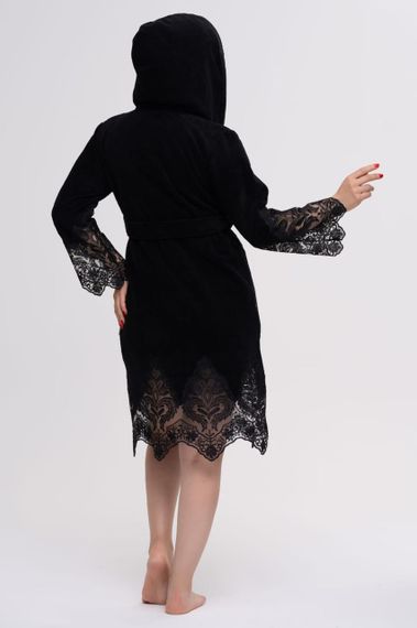 Жіночий халат Nusa 4350 чорний L/XL | Зображення 5