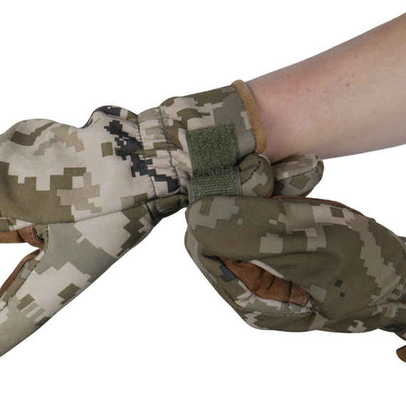 Тактичні зимові рукавиці Softshell піксель XL | Зображення 5