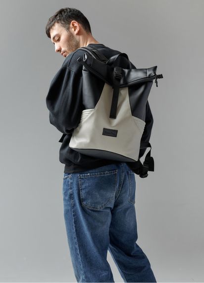 Чоловічий рюкзак Sambag RollTop X чорно-сірий 41 х 27 х 18 см (24320130m) | Зображення 3