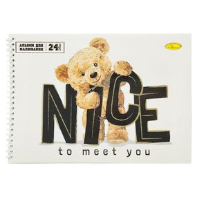 Альбом для рисования A4 АП-0306-7, 24 листа, пружина сбоку