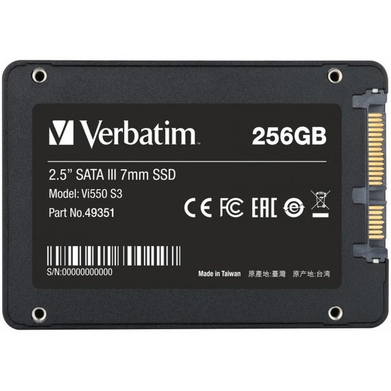 Накопичувач SSD 2.5" 256GB Verbatim (49351) | Зображення 1