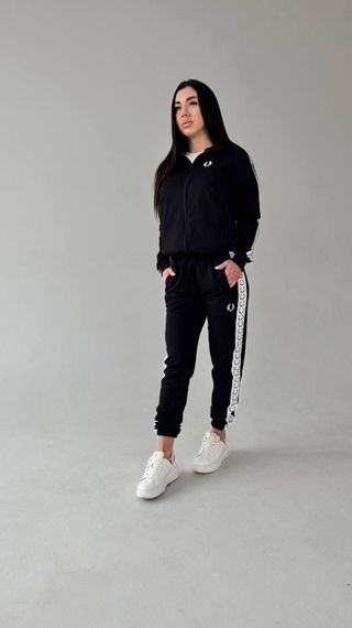 Спортивний костюм унісекс Fred Perry кофта на молнії чорний | Зображення 6