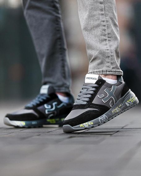 Чоловічі кросівки PREMIATA Mick Black Grey | Зображення 4