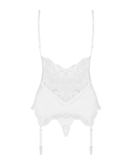 Сатиновий мереживний корсет Obsessive Obsessive 810-COR-2 babydoll & thong, L/XL | Зображення 5