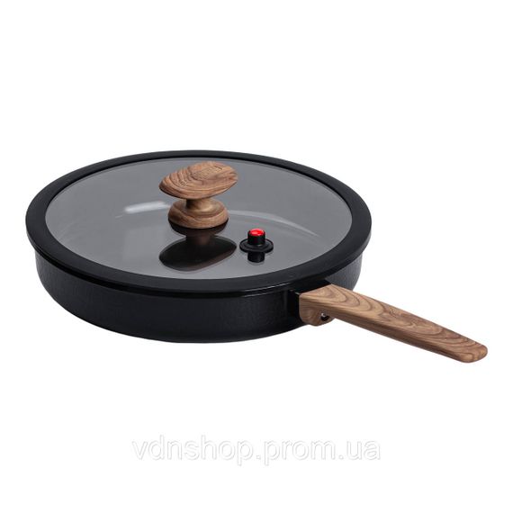 Алюмінієва сковорода з керамічним покриттям антипригарним 3,2 л Ø 28 см чорна MGC HP-4-459B | Зображення 4