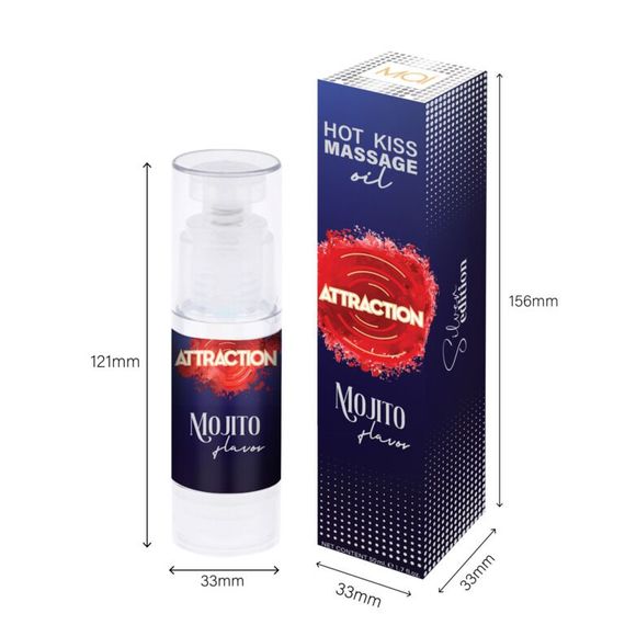 Распродажа!!! Съедобное массажное масло MAI Attraction Mojito Hot Kiss 50 мл (срок 09.2026) | Зображення 3