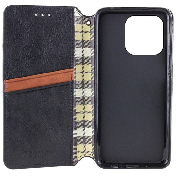 Шкіряний чохол-книжка GETMAN Cubic (PU) для Apple iPhone 13 Pro Max (6.7") Чорний | Зображення 2