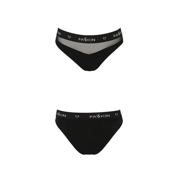 Трусики з прозорою вставкою Passion PS006 PANTIES black, size S | Зображення 4