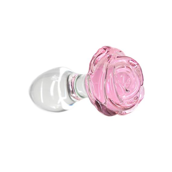 Скляна анальна пробка Pillow Talk – Rosy- Luxurious Glass Anal Plug | Зображення 1