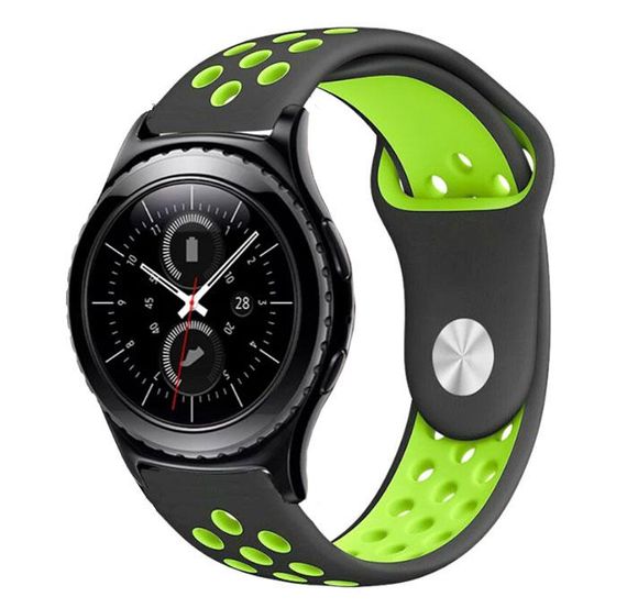 Спортивний ремінець Primo Perfor Sport для годинника Samsung Gear S2 Classic SM-R372 / R735 - Black&Green