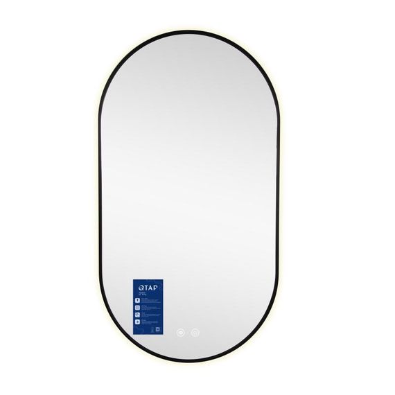 Зеркало Qtap Scorpio (SC1) с LED-подсветкой Touch, с антизапотеванием, с диммером, рег. темп цвета (3000-6500K) Black | Зображення 4