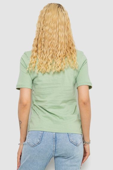Футболка женская с принтом, цвет оливковый, 241R130 | Зображення 3