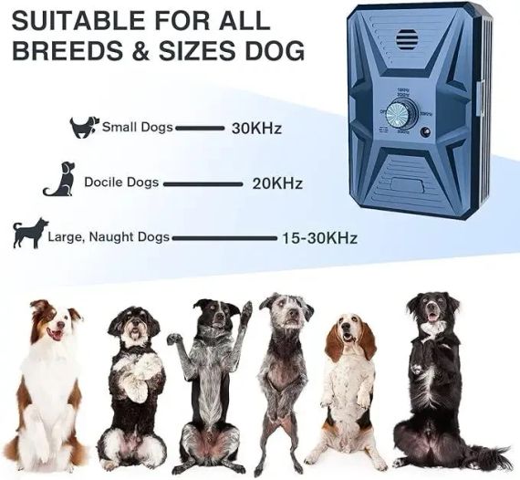 Антилай, Пристрій контролю гавкання собак QueenMew Sonic Bark Deterrents, Ультразвуковий антилай собак | Зображення 3
