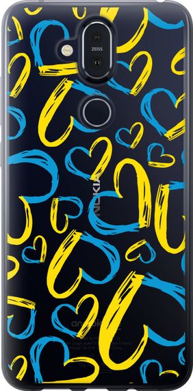 Чехол на Nokia 8.1 Сердца UA "5292u-1620-17620"