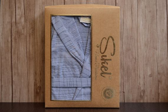 Жіночий халат Sikel Gri з капюшоном M | Зображення 1