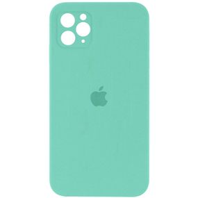 Чохол Silicone Case Square Full Camera Protective (AA) для Apple iPhone 11 Pro Max (6.5") Бірюзовий / Turquoise