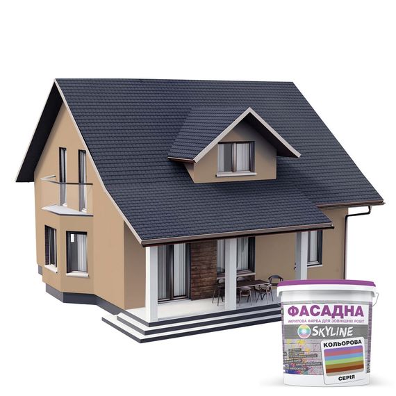 Краска Акрил-латексная Фасадная Skyline 2020-Y50R Кения 10л | Зображення 2