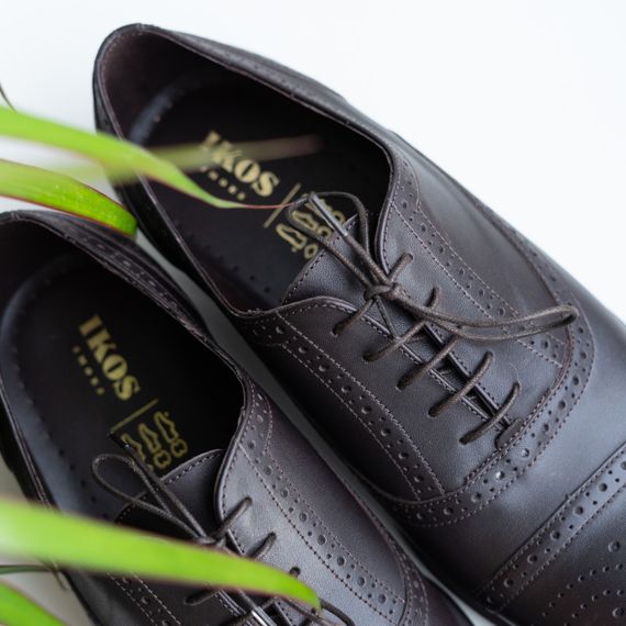 Коричневі туфлі зі шнурівкою 39 розмір | Зображення 3