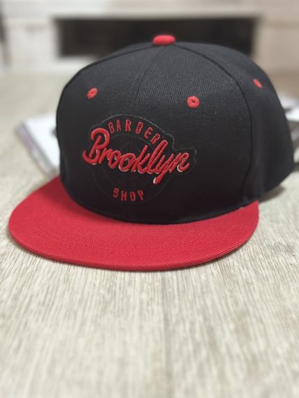 Кепка снепбек (Snapback)  Brooklyn Barber Shop  Чорний з червоним 56-61р (9033)