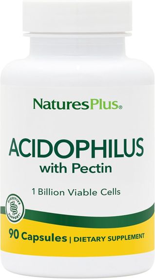 Пробиотики и пребиотики Nature's Plus Acidophilus with Pectin, 90 Capsules