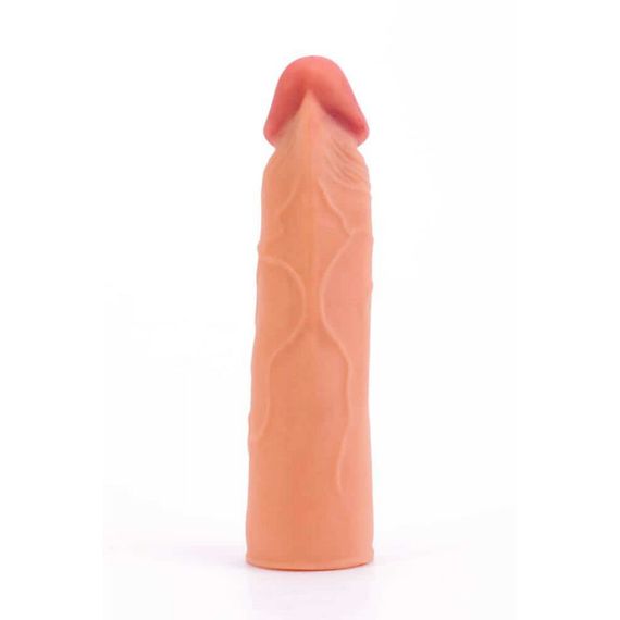 Насадка на член - Pleasure X-Tender Penis Sleeve Add 1" Flesh | Зображення 3