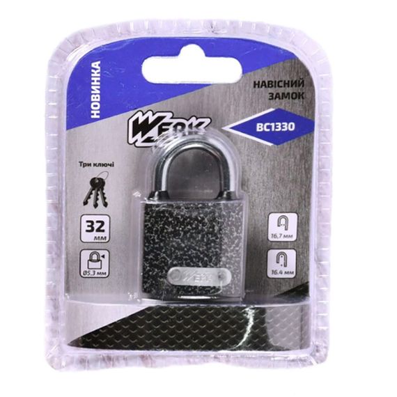 Замок навесной железный BC1340 40 мм Werk