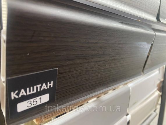 Плинтус ПВХ Ideal Деконика - Каштан (351) 80мм | Зображення 1