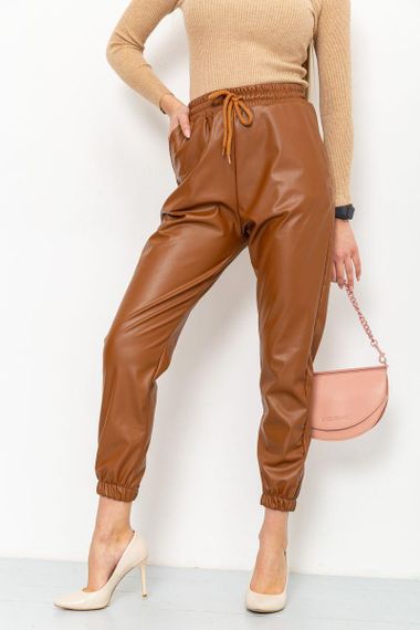 Лосины женские на флисе  цвет коричневый 164R150 | Зображення 1