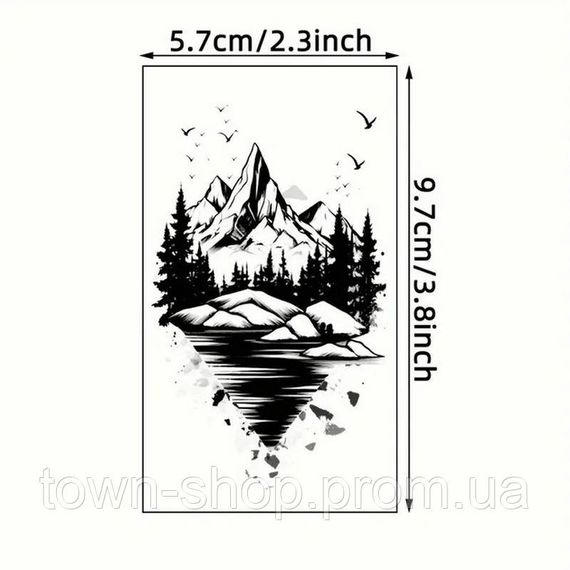 Набор детских временных тату "Черные мини №3" black-tattoo-mini-set-3-3, 30 штук по 9,5*5,5 см | Зображення 4