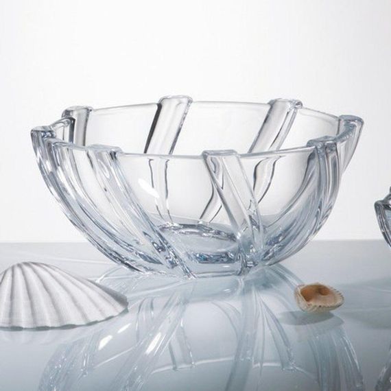 Фруктовница стеклянная Bohemia Infinity 28 см прозрачное блюдо для фруктов 6KA66/99M20/280 | Зображення 1