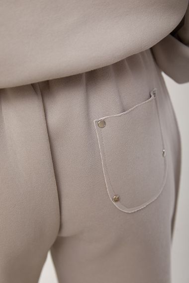 Спортивний костюм із худі та прямими штанами зі швами навиворіт - сірий цвет, M (є розміри) | Зображення 3