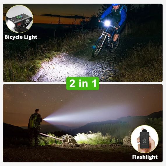 Фонарик T6 Led быстрозарядный встроеная аккумуляторная батарея | Зображення 8