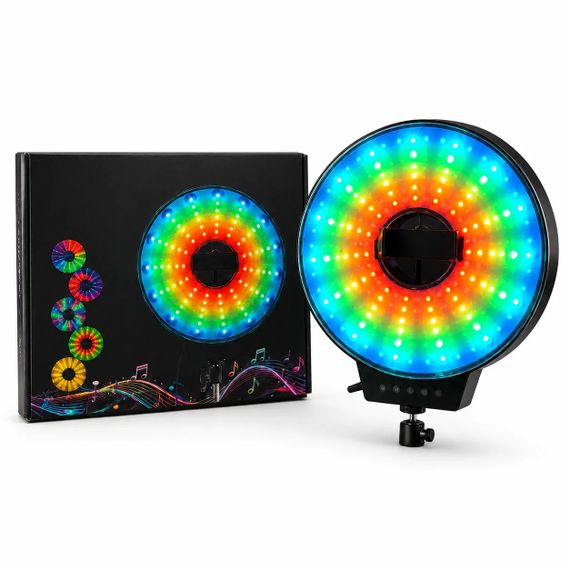 Світлодіодна LED лампа MJ-321 кільцева RGB 35 см з USB підключенням • Кільцева лампа MJ-321 для фото, відео, селфі, стримів, TikTok і зйомки контенту | Зображення 4