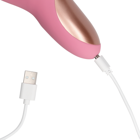 Вибратор-кролик с язычком, цвет: розовый, Loveline (Нидерланды) sexstyle | Зображення 6